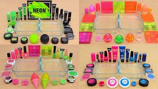 Neon vs Compilation  Mixing Makeup Eyeshadow Into Slime ASMR 1 [upl. by Enninaej839]