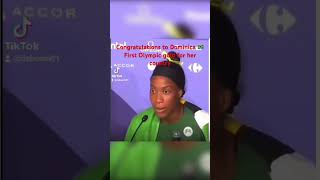 Thea LafondGodson Olympic Triple Jump winner from Dominica 🇩🇲 olympicathlete paris2024 [upl. by Annad]