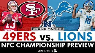 Lions vs 49ers NFC Championship Preview Prediction Analysis Injury News Brock Purdy Jared Goff [upl. by Crowns]