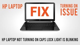 HP Laptop not turning on Caps Lock Light is Blinking fix Laptop wont turn on power light is on fix [upl. by Sukey]