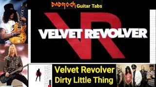 Dirty Little Thing  Velvet Revolver  Guitar  Bass TABS Lesson [upl. by Airdnaz]