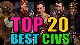 Top 20 Best Civs and Leaders in Civilization 6 Civ 6 Strategy [upl. by Otrebtuc356]