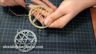 DIY  tutorial orecchino a cerchio uncinetto argento oro gioielli fai da te facile e semplice [upl. by Armyn]