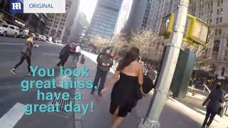 Catcalling Experiment  walk of shame on Wall Street [upl. by Annocahs]