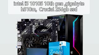 PC build in 2024 i3 10th gen gigabyte h510m motherboard 256gb ssd computersystem [upl. by Ynnaf]