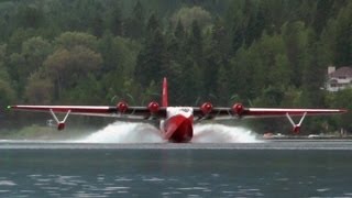 Martin JRM Mars quotHawaii Marsquot Water Bomber Approach and Landing [upl. by Llehsar]