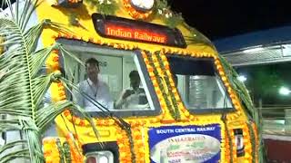 PM Modi inaugurates BidarKalburgi railway line flag off train services [upl. by Ahseiym573]