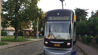 LVB Straßenbahn Leipzig Linie 11 nach Schkeuditz [upl. by Berners]