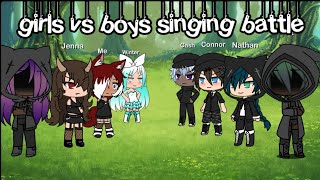 Girls Vs Boys singing battle  Gacha life  AshyRoses [upl. by Janis]