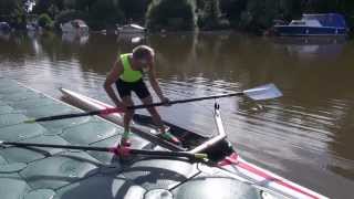 How to scull  sculling technique  rowing  learn to row [upl. by Ahsuatal]