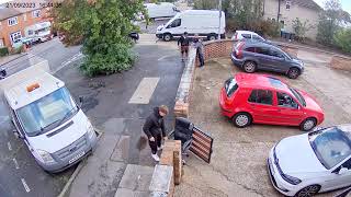 Curtains haircut yob harassing dog owner and flytipping chair [upl. by Rushing800]