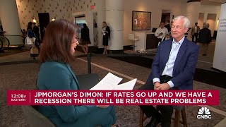 JPMorgan CEO Jamie Dimon on state of the US economy commercial real estate risks and AI hype [upl. by Cassady]