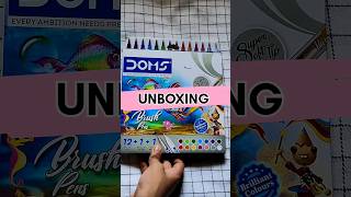 🌈 UNBOXING new Doms brush pen 🖌️unboxing shorts [upl. by Chloras857]