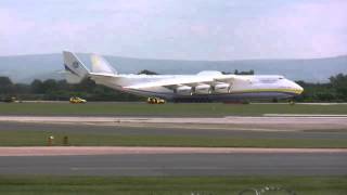 Antonov 225 Take Off from Manchester Airport 26613 [upl. by Nomyt]