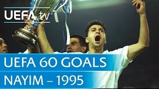 Nayim v Arsenal 1995 60 Great UEFA Goals [upl. by Anaujat]