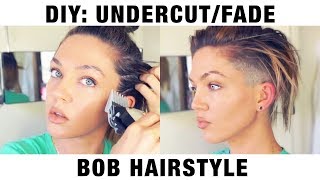 DIY UNDERCUTFADE BOB HAIR STYLE [upl. by Ree752]