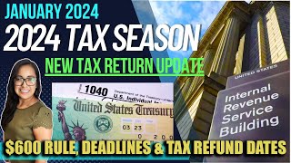 NEW 2024 TAX RETURN UPDATE JANUARY NEW TAX REFUND SCHEDULE amp When to expect your refund [upl. by Macguiness]