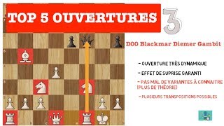 Top 5 des meilleures ouvertures déchecs pour débutant [upl. by Eita872]