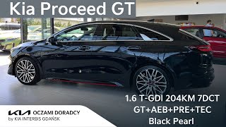 Kia Proceed GT 16 TGDI 204KM 7DCT wersja GTAEBPRETEC w kolorze Black Pearl  4K [upl. by Emmalee]