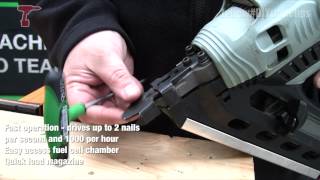 Hitachi NR90GR2 Cordless Gas Framing Nailer  How to Use and Adjust [upl. by Milks]