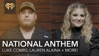 Luke Combs Little Big Town  More Recite Special National Anthem [upl. by Ylrak917]