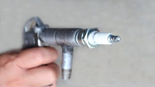 Making a Portable Air Sandblaster using Spark Plug  Very Easy [upl. by Jonie]