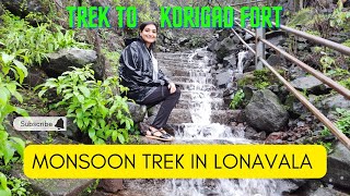 Korigad fort trek in monsoon Lonavala  One day picnic spot near mumbai [upl. by Brosine573]