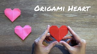 How to fold a paper heart  Easy Origami Heart [upl. by Padraic]