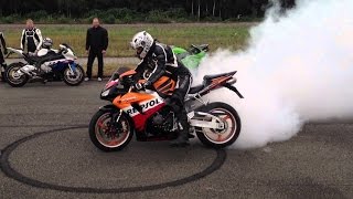 BIKERS Compilation 2016  Burnout Acceleration Beautiful Motorbike Sounds Motorrad [upl. by Akienaj]