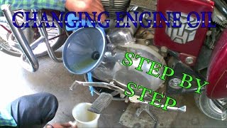 HOW to change the ENGINE OIL Properly  ROYAL ENFIELD [upl. by Sivad]