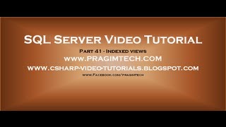 Indexed views in sql server Part 41 [upl. by Dermott]
