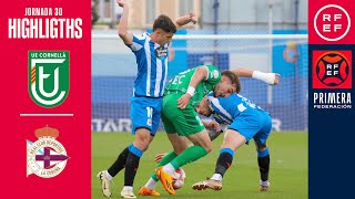 Resumen PrimeraFederación  UE Cornellà 01 RC Deportivo  Jornada 30 Grupo 1 [upl. by Cheffetz]