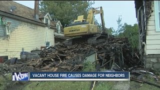 Vacant house fire causes problems for neighbors on Seneca Street in Buffalo [upl. by Ecnerat546]