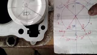 piston ring installation with drawing bike Honda shine [upl. by Alleuqram]