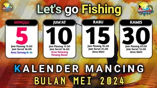 JADWAL MANCING BULAN MEI 2024  JADWAL PASANG SURUT AIR LAUT 2024 [upl. by Eimmit]