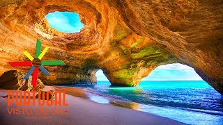 CarvoeiroCaves boat tours ⛵ to the caves of Benagil  Algarve  4K Ultra HD [upl. by Aklam]