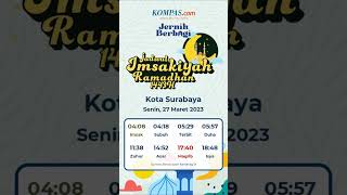 Jadwal Imsakiyah Kota Surabaya 2329 Maret 2023 [upl. by Naol358]