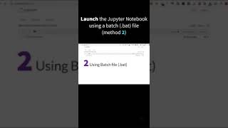 Learn to start a Jupyter Notebook using a batch file bat Shorts [upl. by Bibeau174]