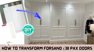 IKEA PAX Wardrobe Forsand £30 Doors  Transform The Doors Yourself  DIY HACK Bespoke Closet Hacks [upl. by Navillus]