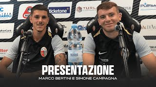 Presentazione Marco Bertini e Simone Campagna  Ascoli Calcio [upl. by Enael]