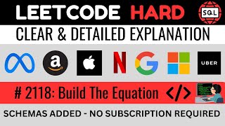 Leetcode HARD 2118  Build The Equation CONCAT vs GROUPCONCAT  Explained by Everyday Data Science [upl. by Akemahc]