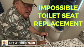 Impossible Toilet Seat Replacement [upl. by Ellmyer625]