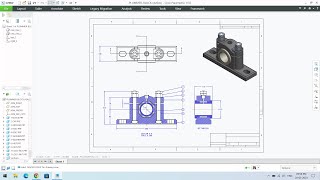 Plummer Block  3D Modelling in Creo Parametric Assembly Rendering and Assembly Drawing [upl. by Quint]