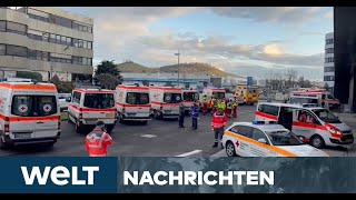 WELT NEWSSTREAM Anschlag auf LIDLZentrale  Bombenexplosion verletzt drei Menschen [upl. by Adhern]