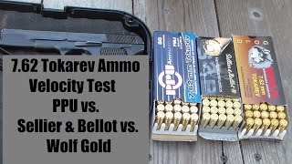 762 Tokarev Ammo Review PPU  SampB  Wolf gold [upl. by Elga264]