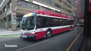 TTC Ride 32 bus Eglinton West to via Eglinton East Subway station Toronto Canada [upl. by Relyc]