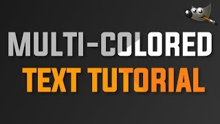 Gimp 210 Tutorial  Multi Colored Text  Gimp How To Guide [upl. by Anauqahs]