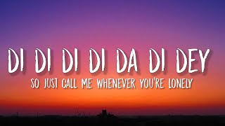 di di di di da di dey so just call me whenever youre lonely lyrics tiktok song [upl. by Marylynne]