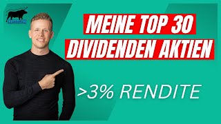 Meine Top 30 Dividenden Aktien mit über 3 Dividendenrendite [upl. by Graniah]