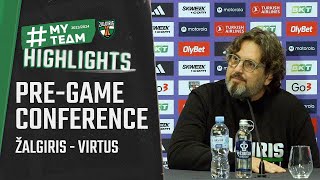 ATrinchieri prieš rungtynes su „Virtus“ apie atsakomybes futbolą ir 1999ųjų finalą [upl. by Aztinad]